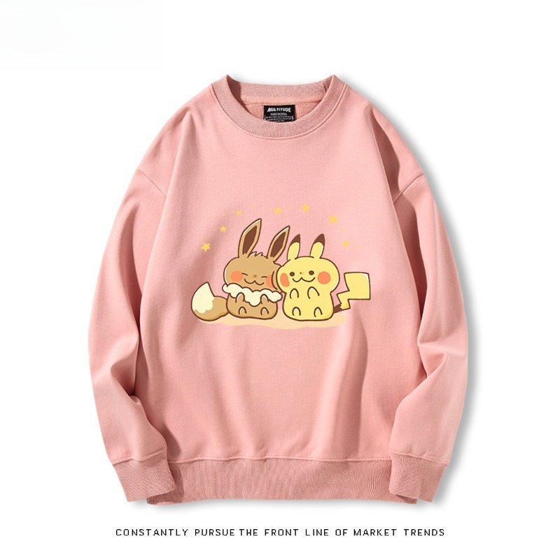 精靈寶可夢Q版 聯名親子情侶裝 圓領長袖