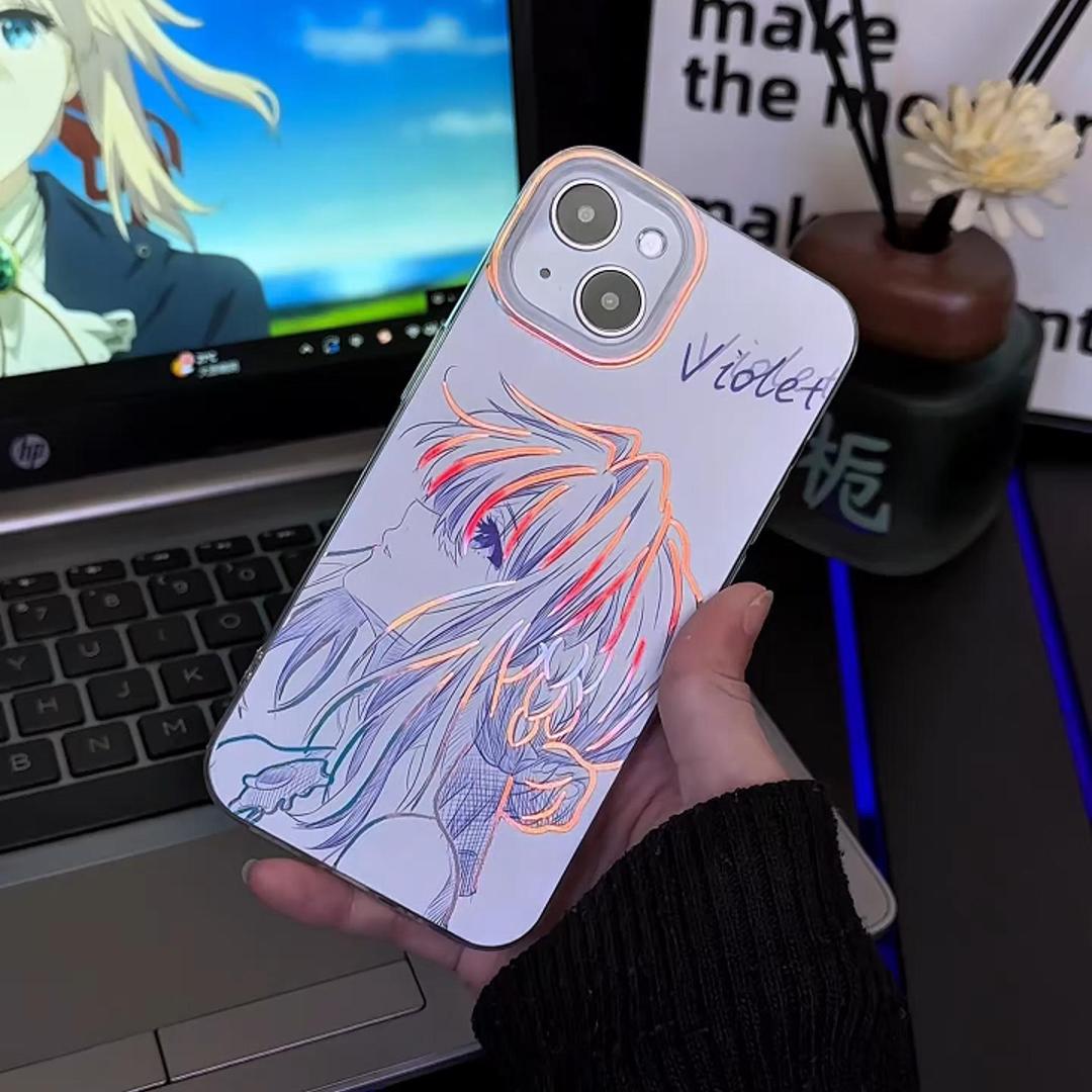 薇爾莉特極光金漸變手機殼