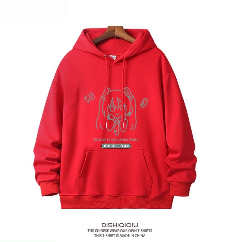 初音未來 聯名衛衣新款 親子情侶裝連帽衛衣