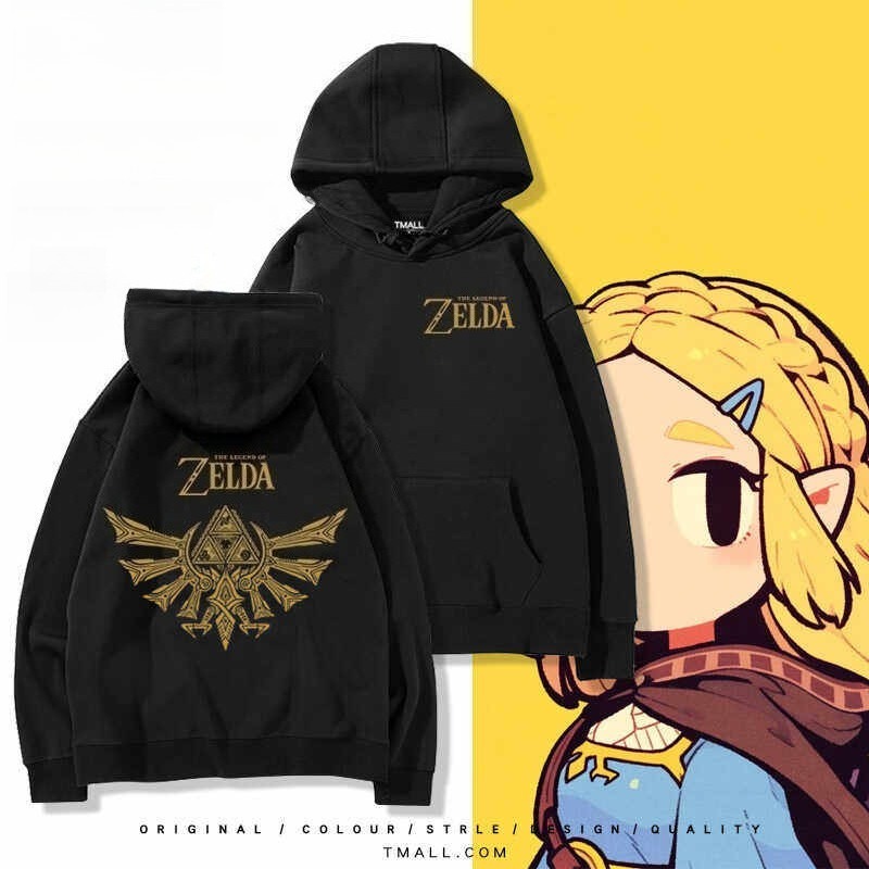 塞爾達傳說標誌王國之淚 聯名衛衣秋冬新款親子情侶裝連帽衛衣