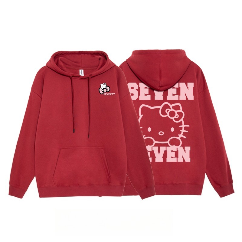 Hello Kitty凱蒂貓新款 親子情侶男女連帽衛衣