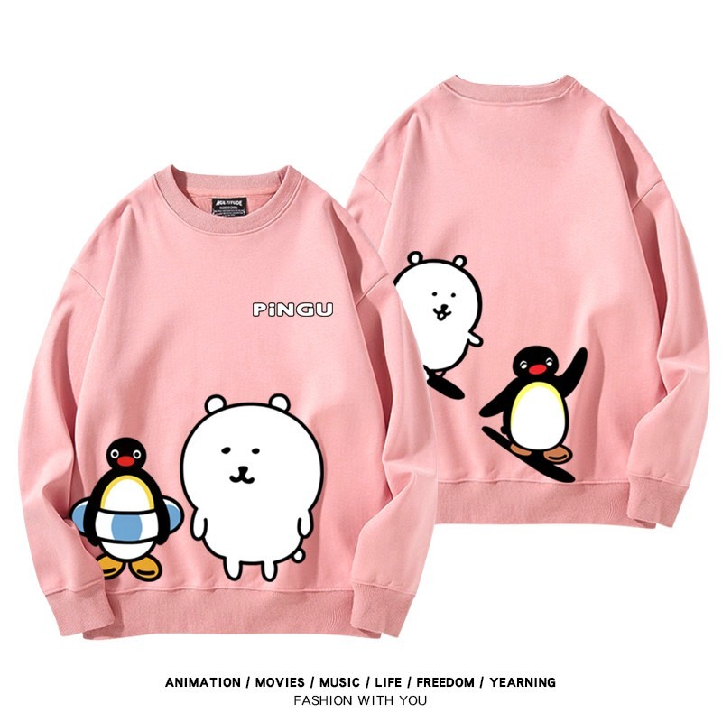 Pingu企鵝家族聯名親子情侶裝 圓領長袖