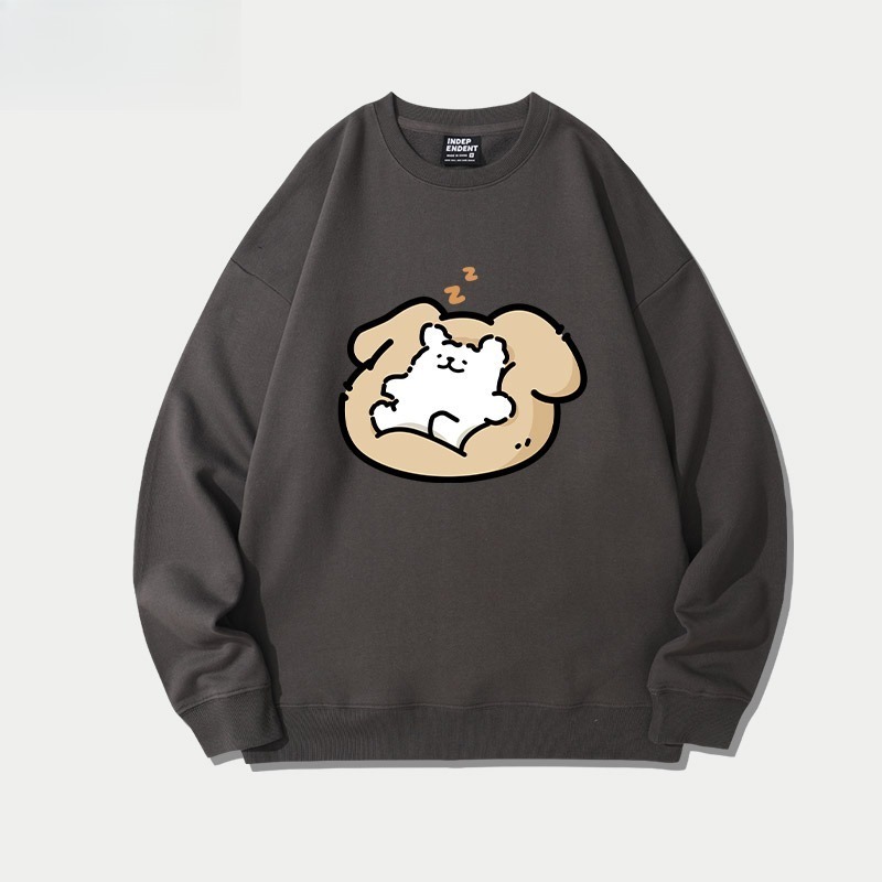 線條小狗 聯名親子情侶裝 圓領長袖