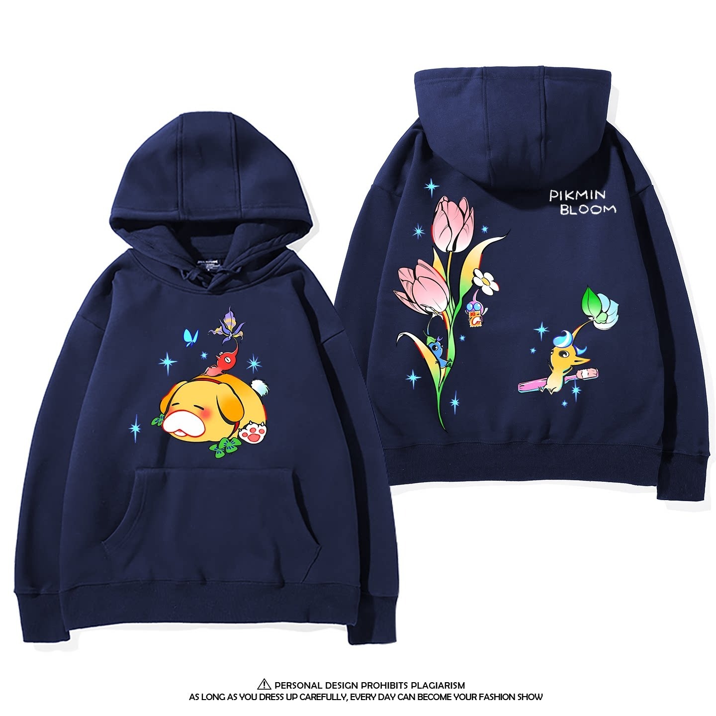 皮克敏PIKMIN4 聯名衛衣新款 親子情侶裝連帽衛衣