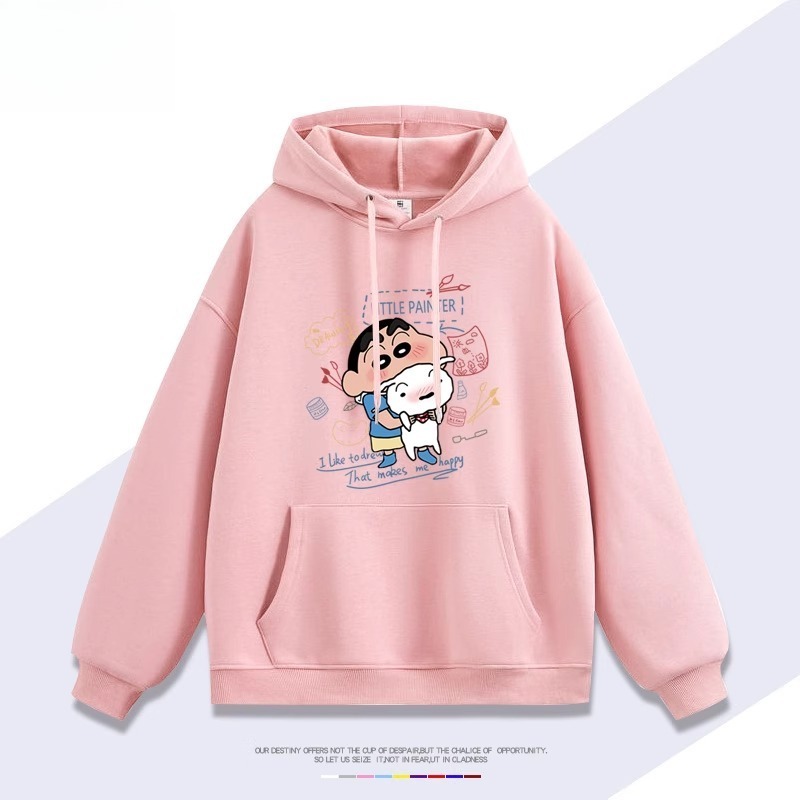 蠟筆小新 聯名衛衣2025秋冬新款 親子情侶裝連帽衛衣