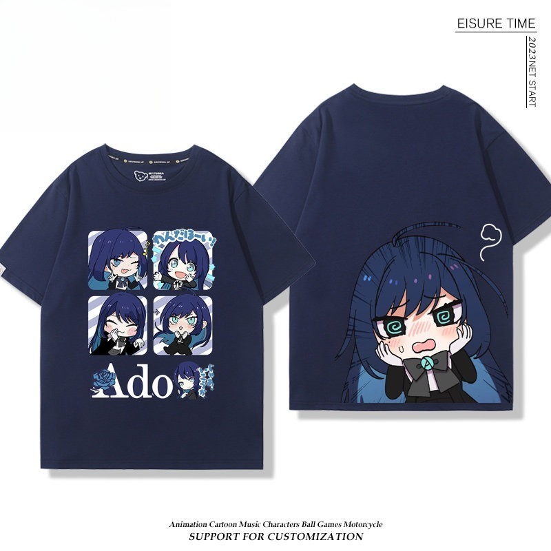 Ado歌手 2026親子情侶男女同款 印花短袖T恤