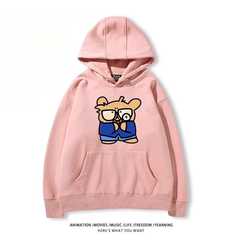 缐條小狗X名偵探柯南新款 親子情侶男女款連帽衛衣