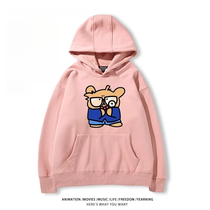 缐條小狗X名偵探柯南新款 親子情侶男女款連帽衛衣