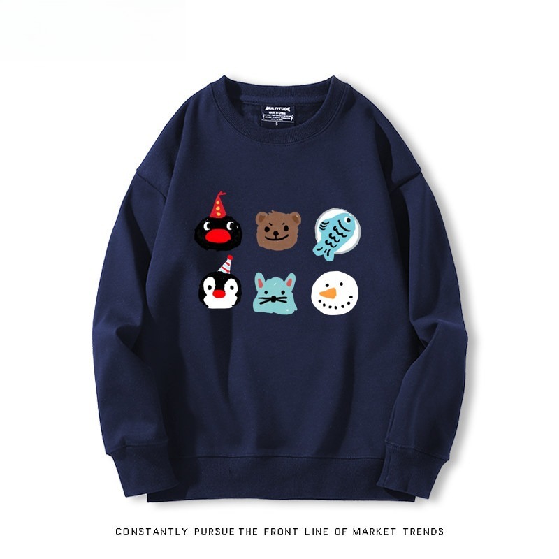 pingu 聯名親子情侶裝 圓領長袖