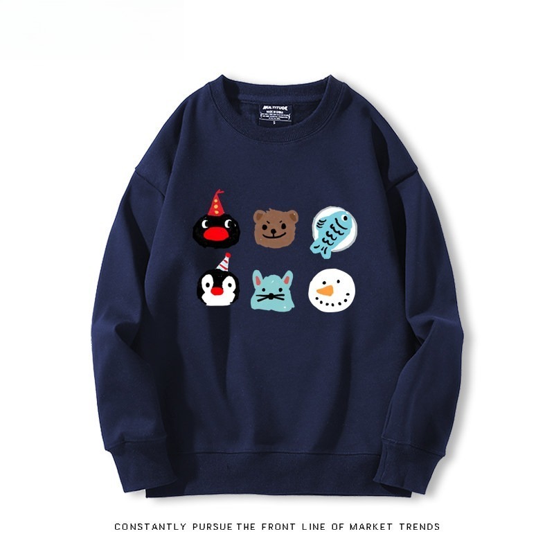 pingu 聯名親子情侶裝 圓領長袖