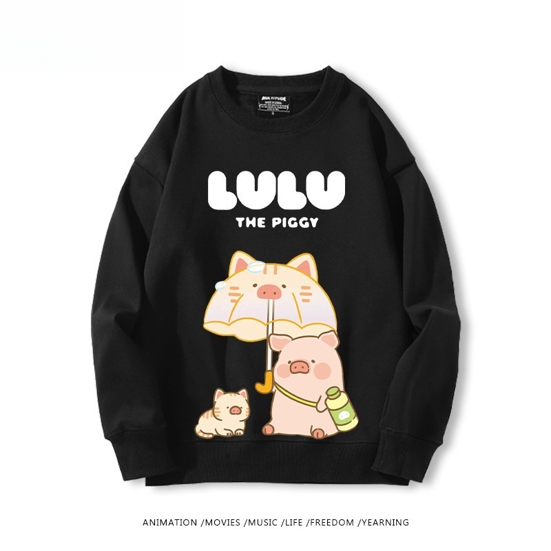 LuLu豬 聯名親子情侶裝 圓領長袖