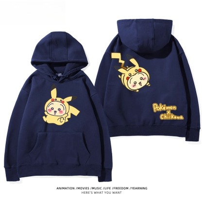chiikawa X 寶可夢系列 聯名衛衣2025秋冬新款 親子情侶裝連帽衛衣