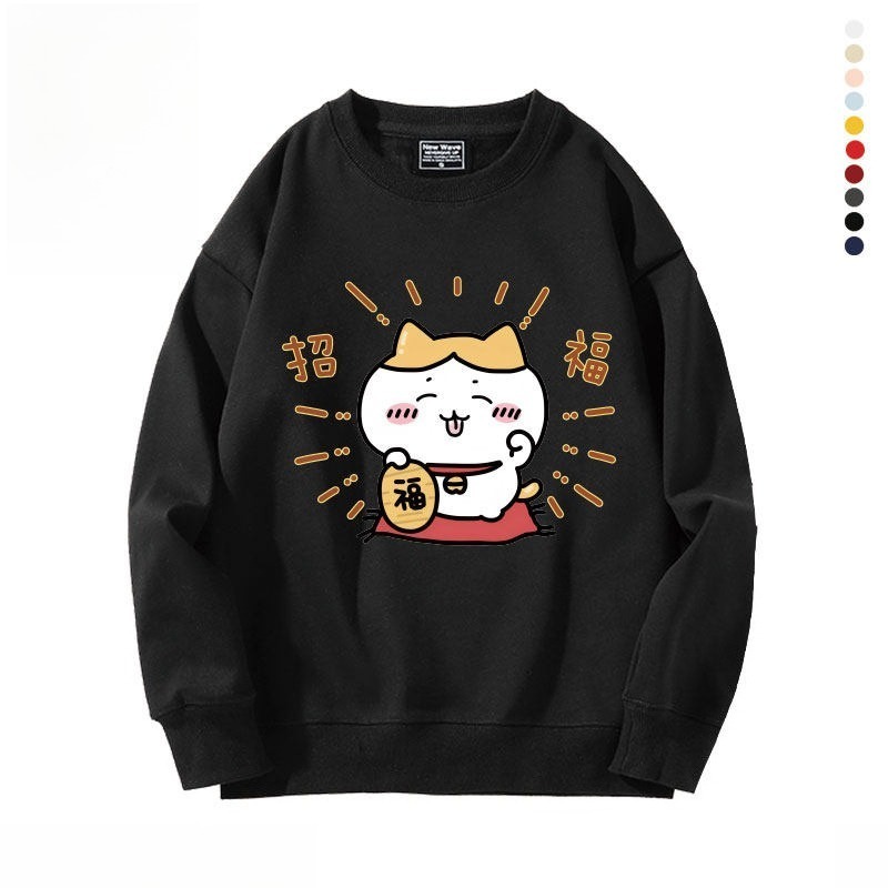 新年chiikawa 2026秋冬新款親子情侶裝 圓領長袖/連帽衛衣