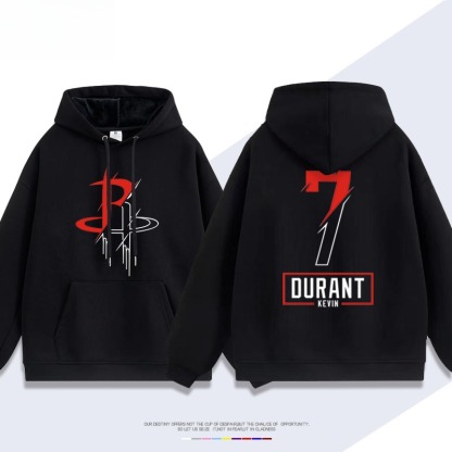 火箭隊杜蘭特7號 聯名衛衣2026秋冬新款 親子情侶裝連帽衛衣