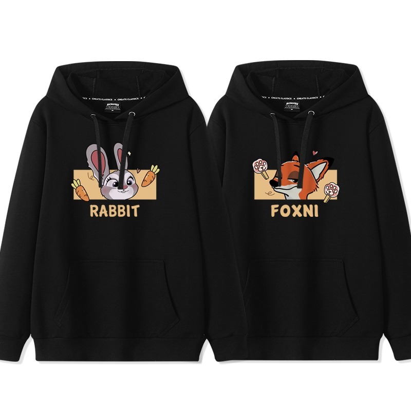 動物方城市新款 親子情侶男女連帽衛衣