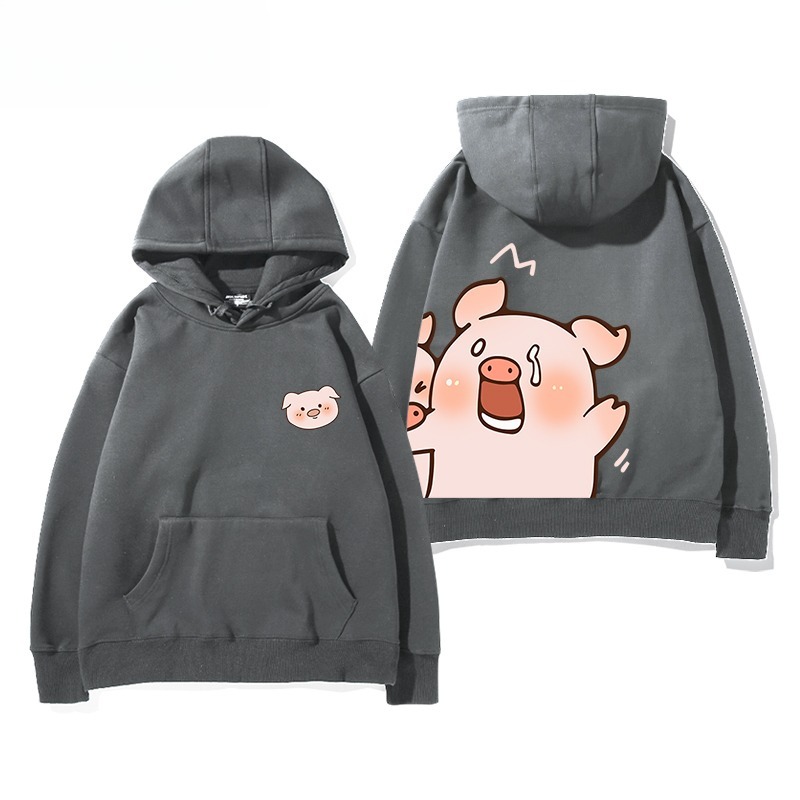 LuLu豬新款 親子情侶男女連帽衛衣