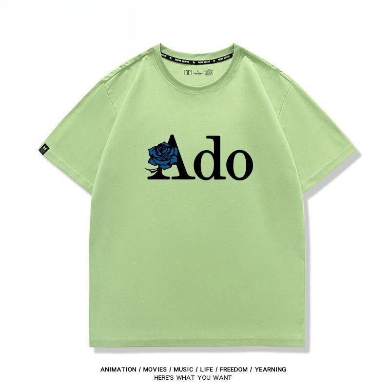 Ado歌手 2026親子情侶男女同款 印花短袖T恤