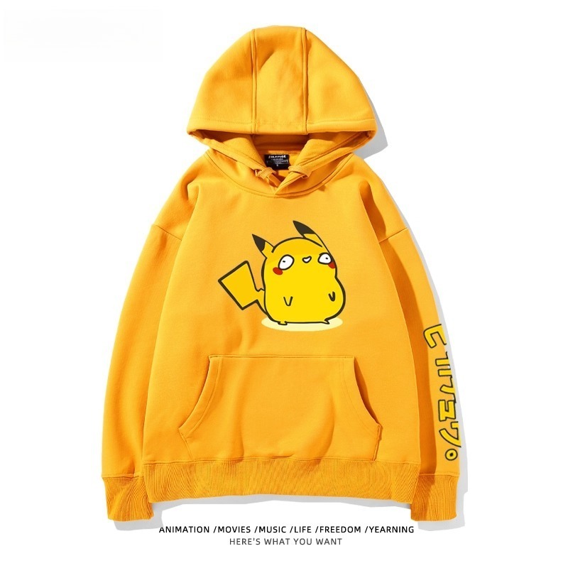 寶可夢Q版搞怪新款 親子情侶男女款連帽衛衣