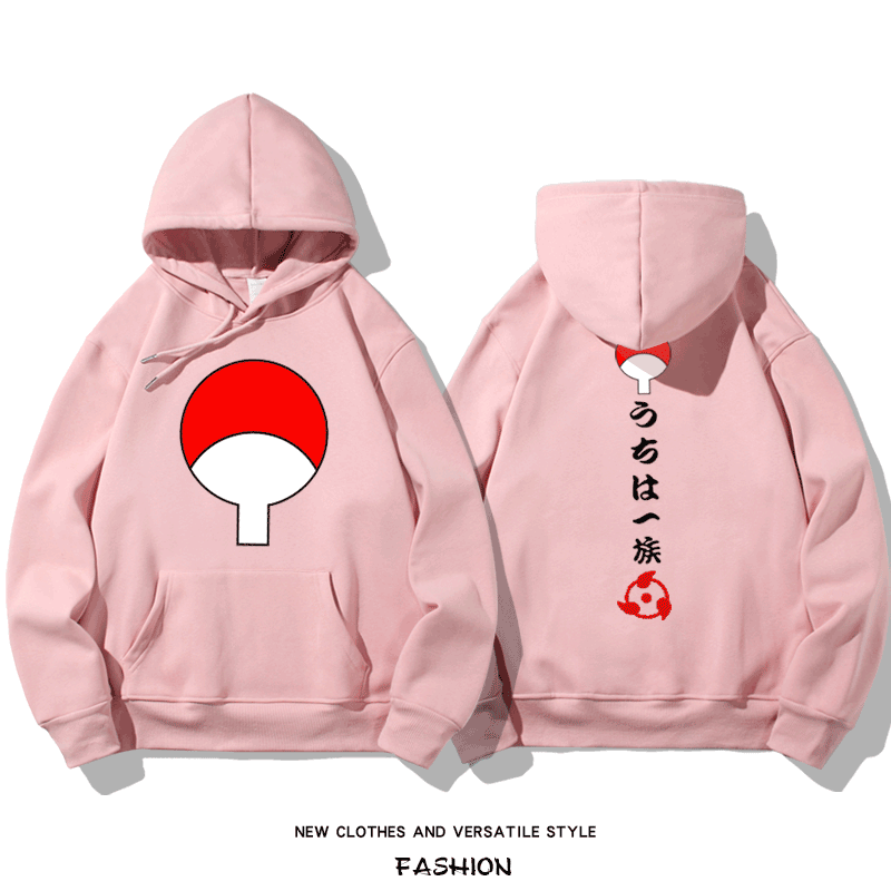 火影忍者聯名衛衣2024秋冬新款親子情侶裝薄絨款連帽衛衣