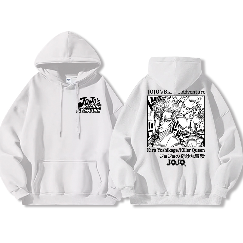 JOJO的奇妙冒險聯名衛衣2024秋冬新款親子情侶裝薄絨款連帽衛衣