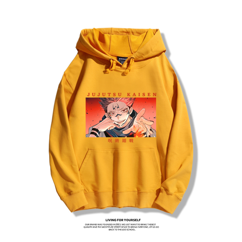 咒術迴戰聯名衛衣2024秋冬新款親子情侶裝薄絨款連帽衛衣