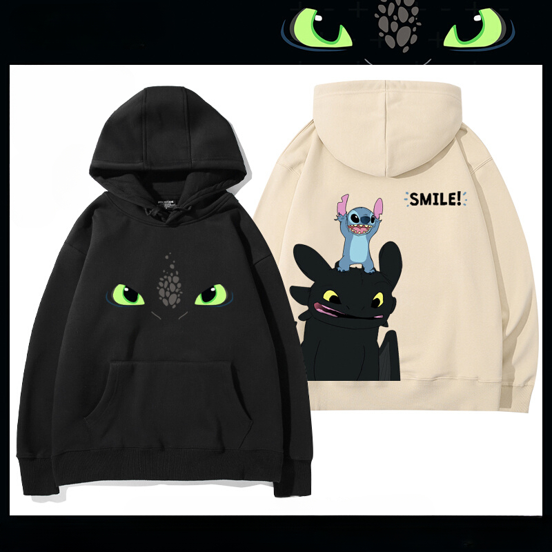 馴龍高手 聯名衛衣2024秋冬新款親子情侶裝薄絨款連帽衛衣