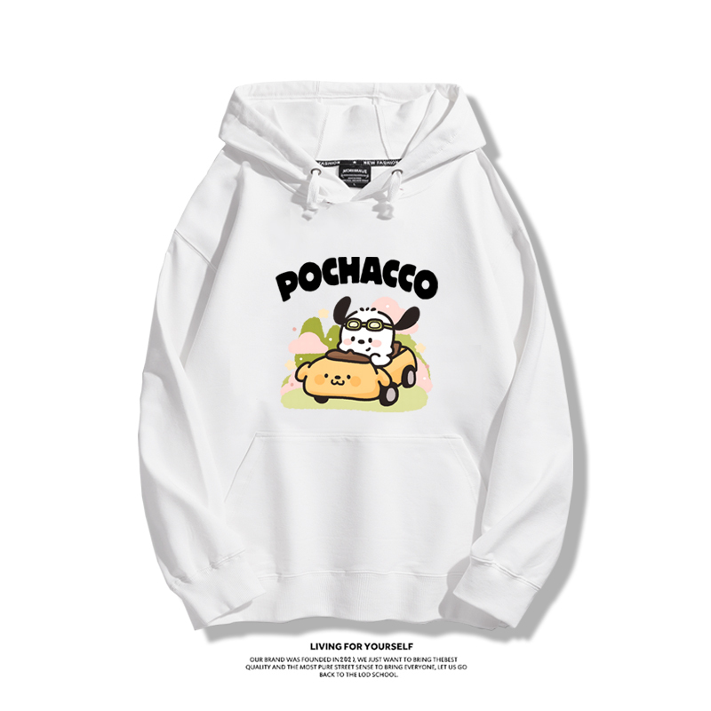 三麗鷗聯名衛衣2024秋冬新款親子情侶裝薄絨款連帽衛衣