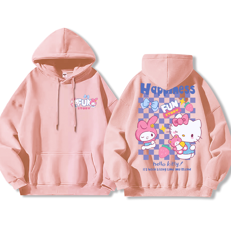 HelloKitty新款 寬鬆百搭 秋冬款 寬鬆連帽衛衣
