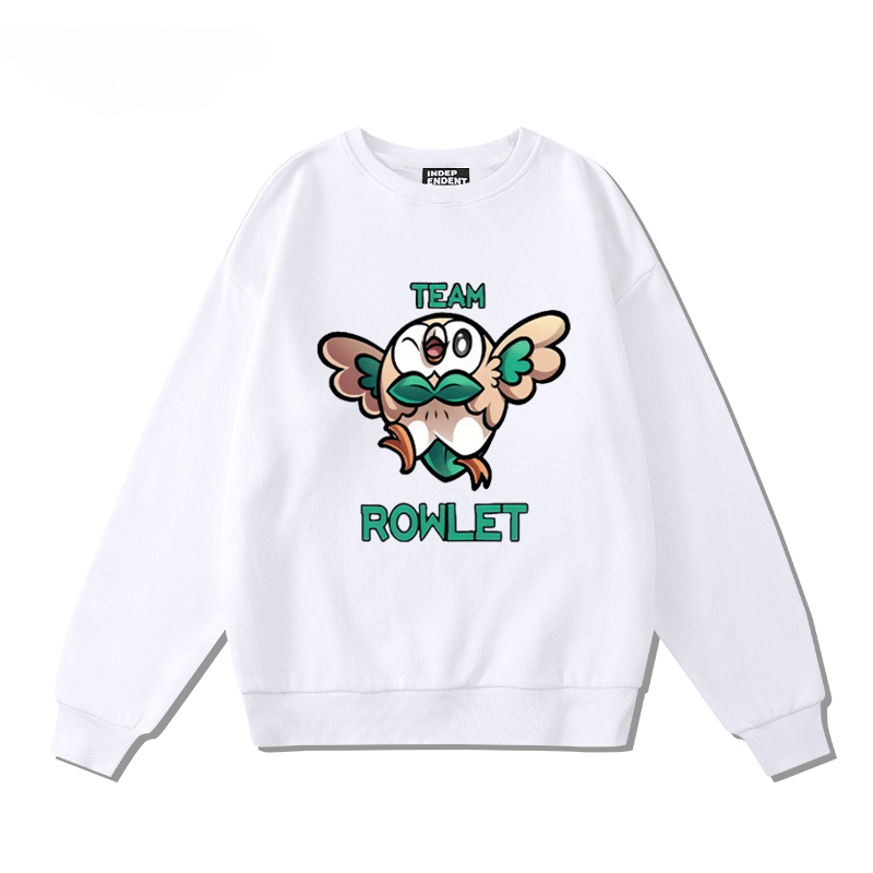 精靈寶可夢木木梟火斑喵 2024親子情侶裝 圓領長袖