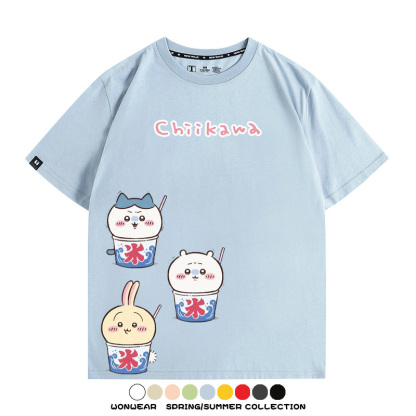 Chiikawa吉伊卡哇烏薩奇寶寶 親子情侶裝寬鬆短袖T
