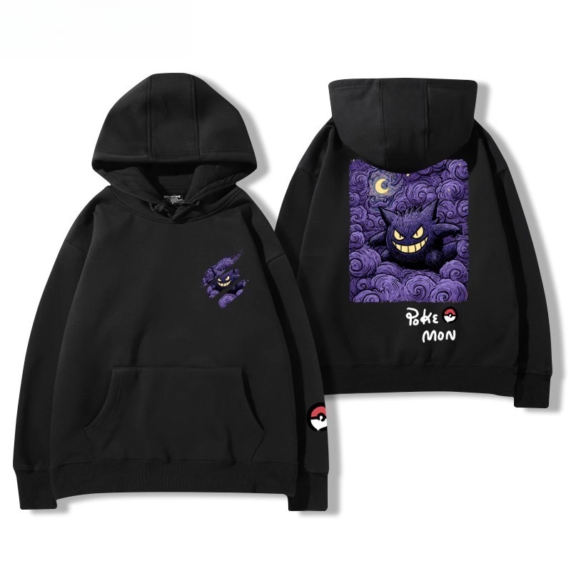寶可夢油畫系列 聯名衛衣2025秋冬新款親子情侶裝連帽衛衣
