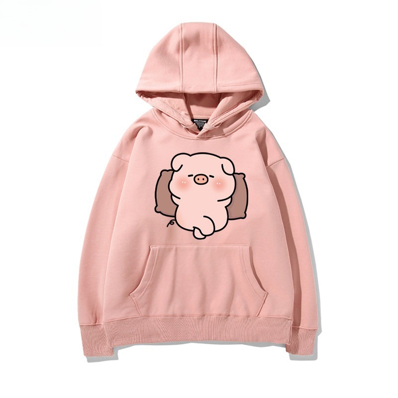 LULU豬 聯名衛衣新款 親子情侶裝連帽衛衣