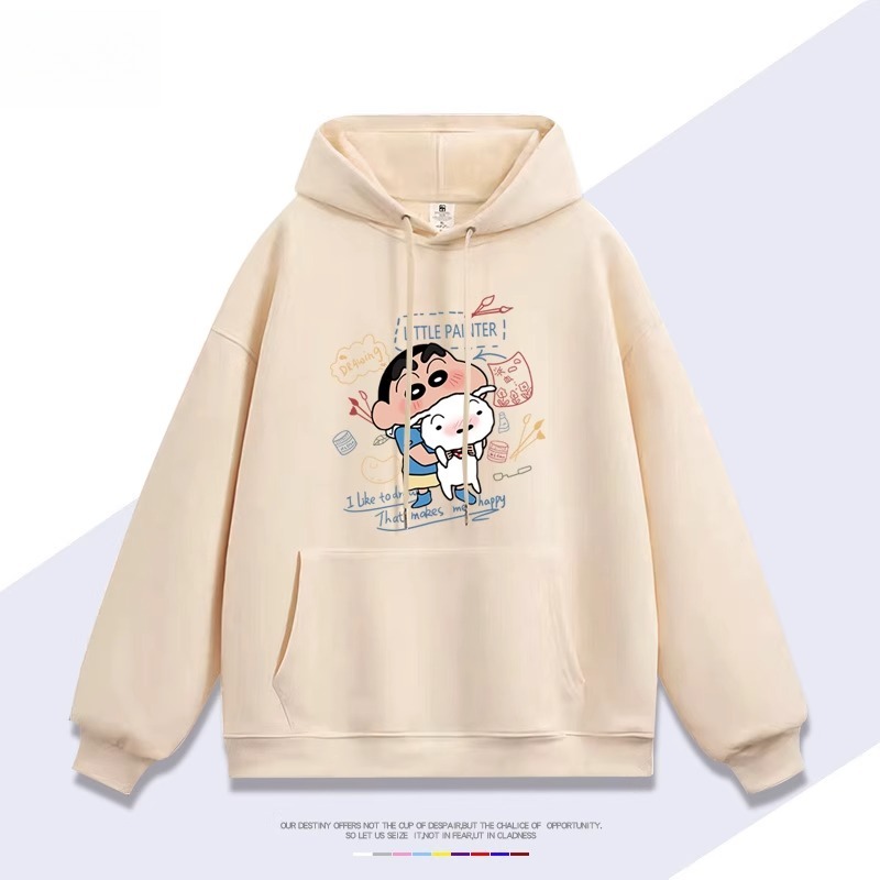 蠟筆小新 聯名衛衣2025秋冬新款 親子情侶裝連帽衛衣