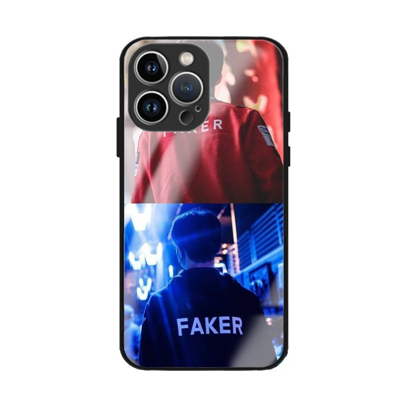 Faker五冠王新款高清全包防摔玻璃殼