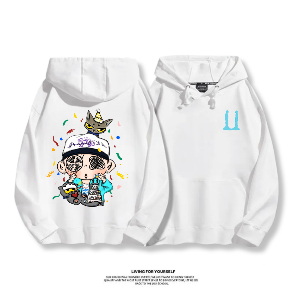 GD權志龍 2025秋冬新款 親子情侶男女連帽衛衣