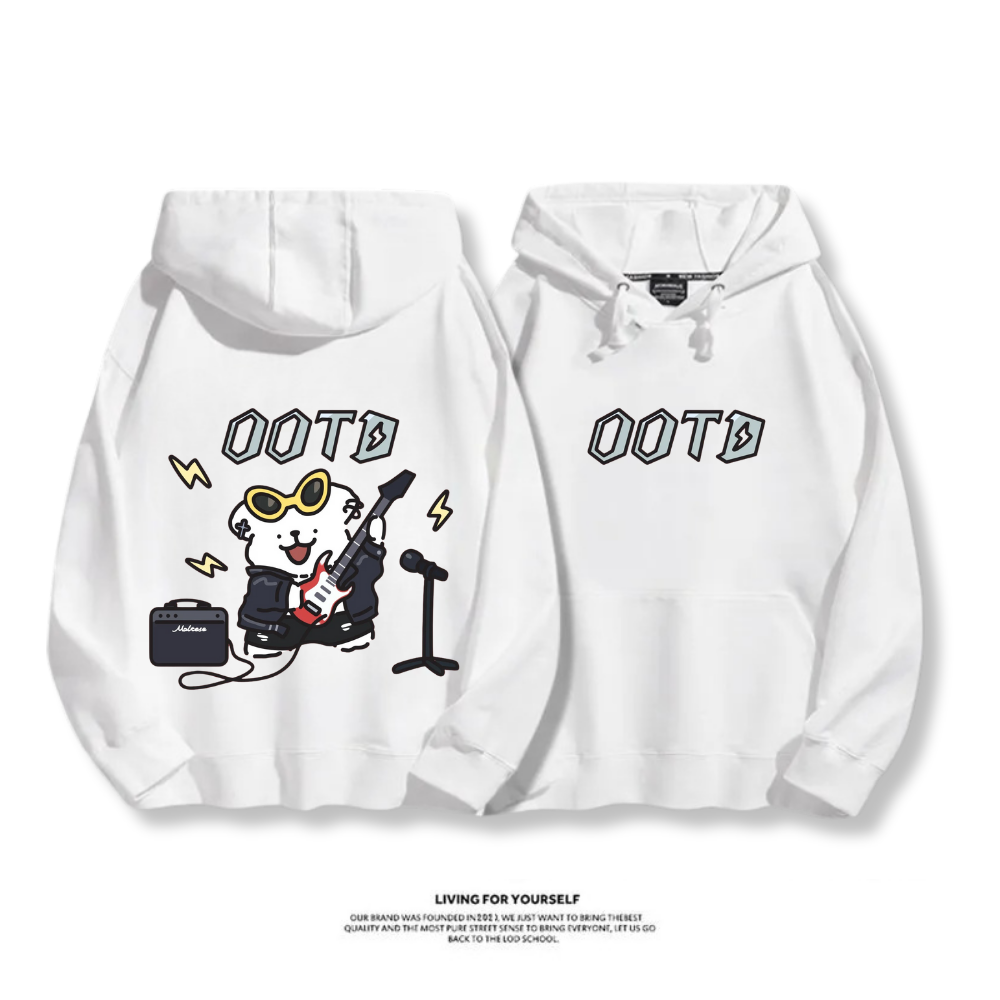 線條小狗 2025秋冬新款 親子情侶男女連帽衛衣