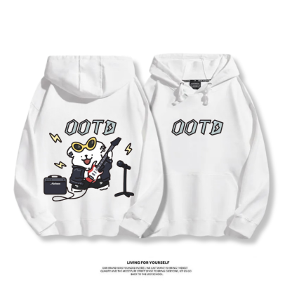 線條小狗 2025秋冬新款 親子情侶男女連帽衛衣