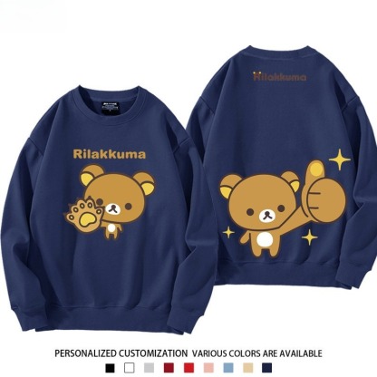 日系拉拉熊 聯名親子情侶裝 圓領長袖