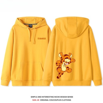 小熊維尼新款 親子情侶男女連帽衛衣