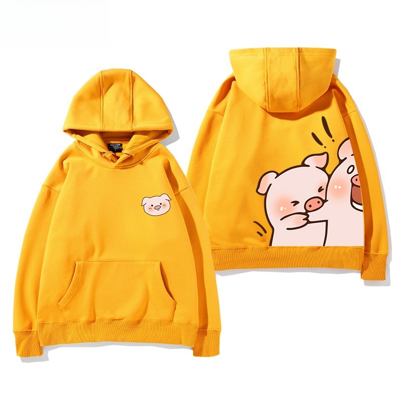 LuLu豬新款 親子情侶男女連帽衛衣