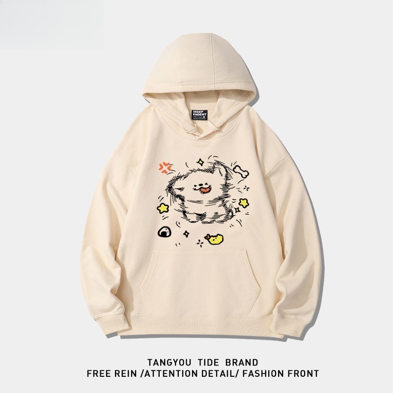 線條小狗 聯名衛衣2026秋冬新款親子情侶裝 圓領長袖/連帽衛衣