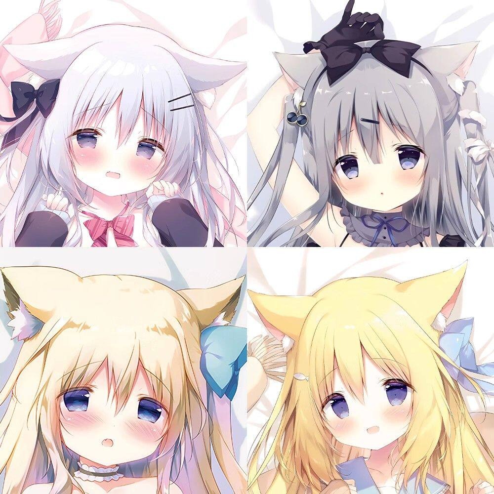 白玉貓耳しらたまころねちゃん可愛蘿莉 等身抱枕