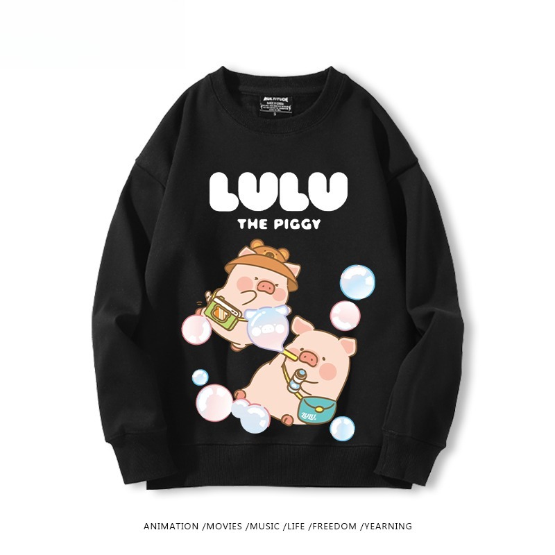 LuLu豬 聯名親子情侶裝 圓領長袖