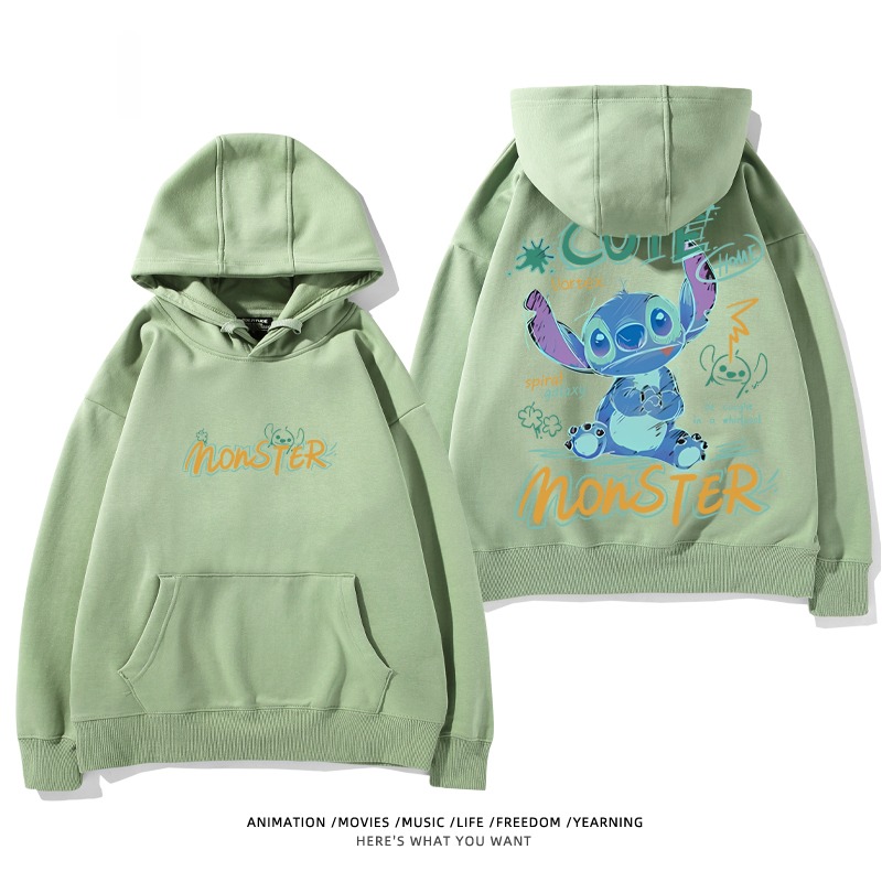 馴龍高手聯名史迪仔新款 親子情侶男女款連帽衛衣