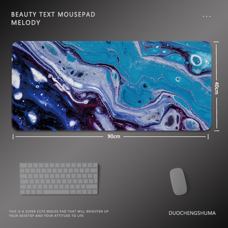 油畫暈染電競超大遊戲加厚防滑鼠標墊