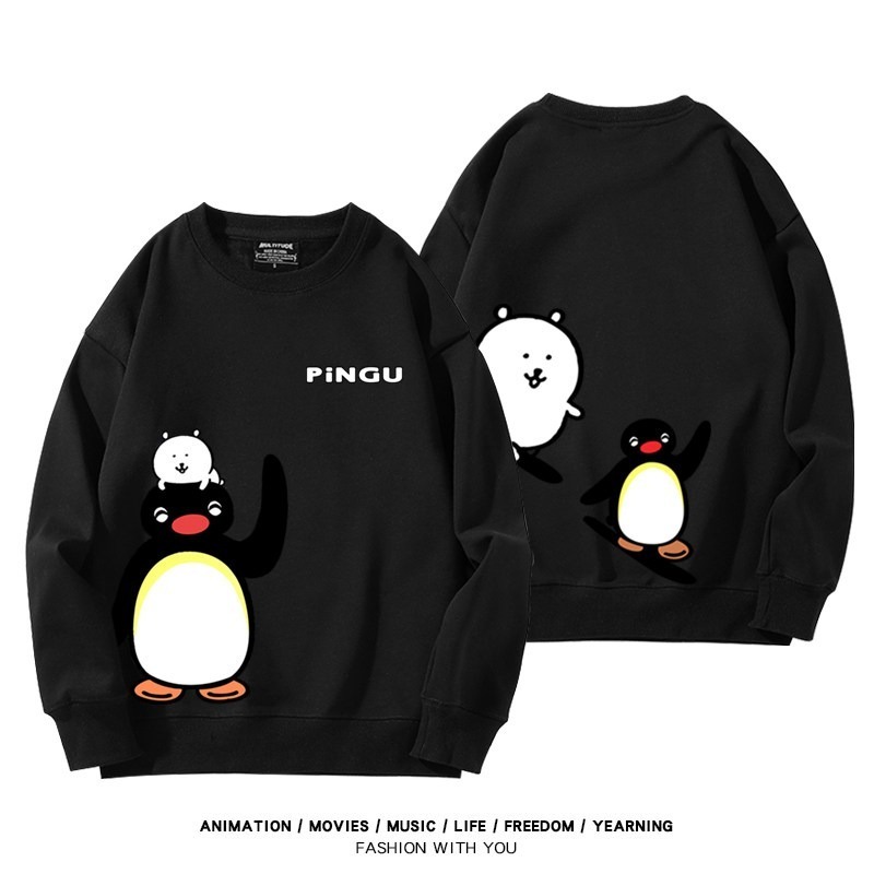 Pingu企鵝家族聯名親子情侶裝 圓領長袖