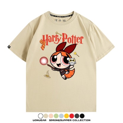 飛天小女警 X Harry Potter周邊 印花短袖T恤