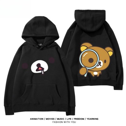 日系拉拉熊 聯名衛衣新款 親子情侶裝連帽衛衣