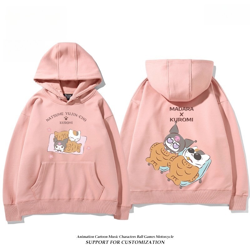 夏目友人帳貓咪老師X三麗鷗新款 親子情侶男女連帽衛衣