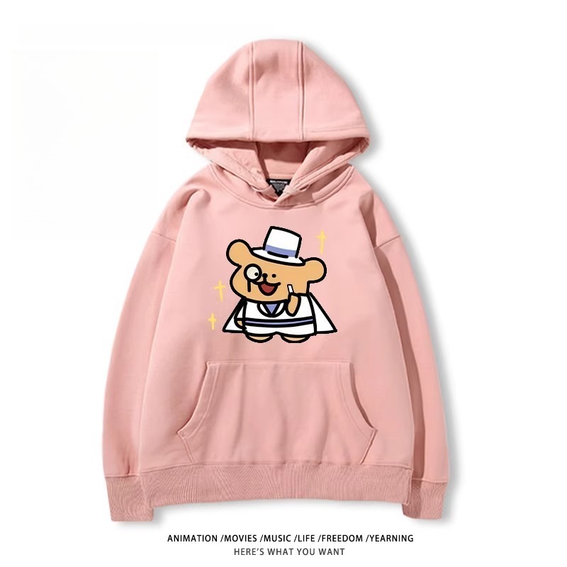 缐條小狗X名偵探柯南新款 親子情侶男女款連帽衛衣